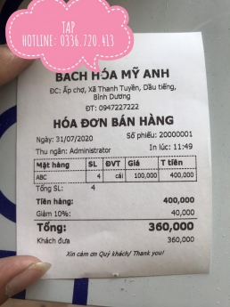 Máy tính tiền giá rẻ dùng cho bách hóa tại Cần Thơ