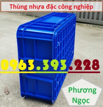 Thùng nhựa đặc HS003, sóng nhựa bít HS003, khay nhựa công nghiệp, hộp nhựa có nắp