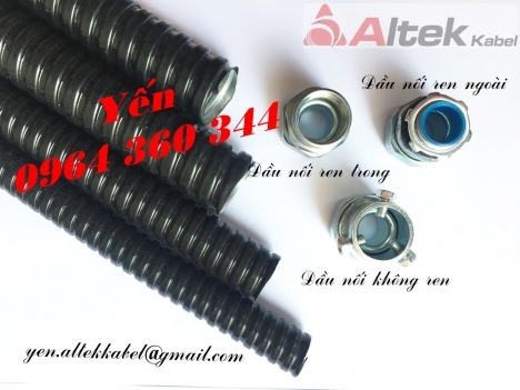 Phụ kiện đầu nối ống ruột gà,  ống ruột gà lõi thép bọc nhựa