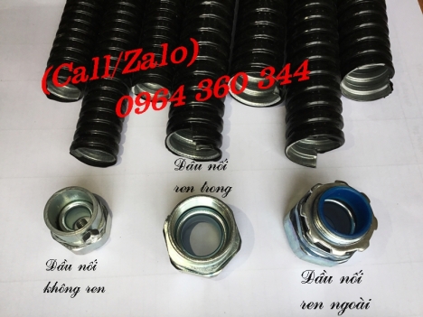 Phụ kiện đầu nối ống ruột gà,  ống ruột gà lõi thép bọc nhựa