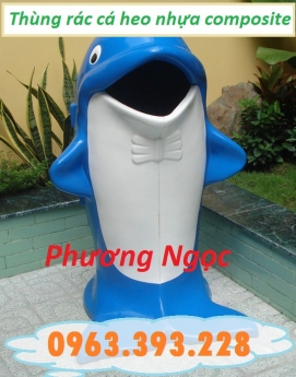Thùng rác hình con cá heo, thùng rác công cộng, thùng rác cá heo, thùng rác con vật