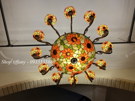 Giao Lưu Bộ Chùm Tiffany Hoạ Tiết Hoa Hướng Dương.