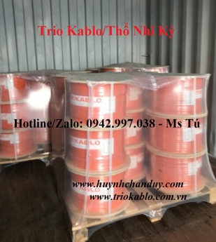 Trio Kablo/Thổ Nhĩ Kỳ - Cáp chống cháy, lõi mềm, vỏ HFFR màu cam: 1x2Cx1.0mm2, 1x2Cx1.5mm2, 1x2Cx2.5