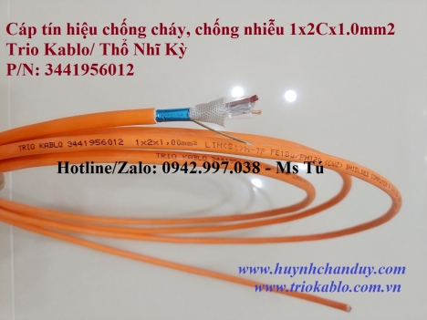 Trio Kablo/Thổ Nhĩ Kỳ - Cáp chống cháy, lõi mềm, vỏ HFFR màu cam: 1x2Cx1.0mm2, 1x2Cx1.5mm2, 1x2Cx2.5