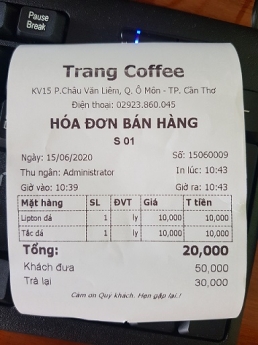 Bán combo trọn bộ máy tính tiền cảm ứng cho quán café ở Cần Thơ
