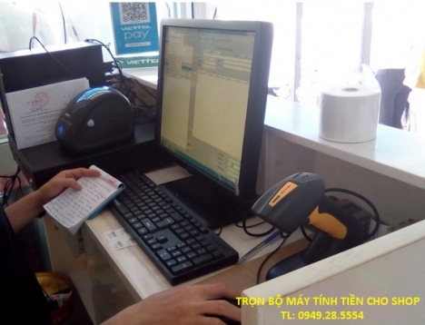 Máy tính tiền trọn bộ cho shop quần áo tại Cà Mau