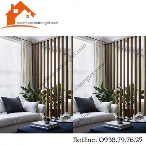 Xu hướng mới năm 2020 với lam gỗ trang trí phòng khách đẹp