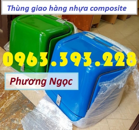 Thùng giao hàng loại nhỏ, thùng chở linh kiện, thùng giao đồ ăn sau xe máy, thùng giao hàng nhựa com