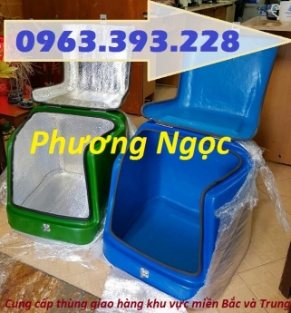 Thùng giao hàng loại nhỏ, thùng chở linh kiện, thùng giao đồ ăn sau xe máy, thùng giao hàng nhựa com