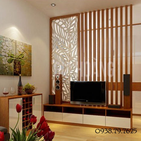 Xu hướng mới năm 2020 với lam gỗ trang trí phòng khách đẹp