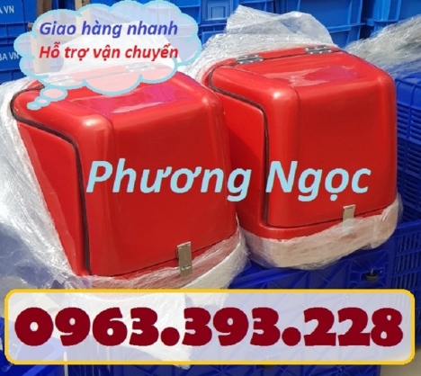Thùng giao hàng loại nhỏ, thùng chở linh kiện, thùng giao đồ ăn sau xe máy, thùng giao hàng nhựa com