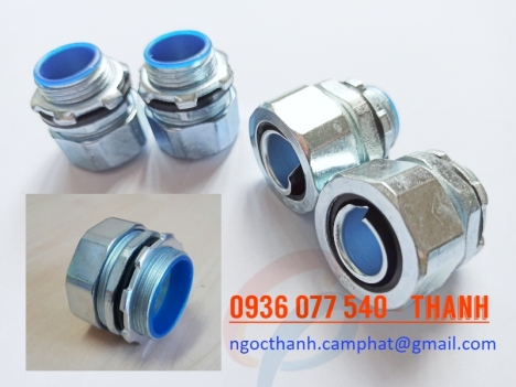 Phụ kiện đầu nối ống ruột gà với hộp điện, máng cáp, hộp box, Đầu nối răng ngoài 3/4 inch - D25