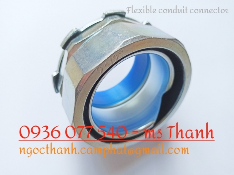 Phụ kiện đầu nối ống ruột gà với hộp điện, máng cáp, hộp box, Đầu nối răng ngoài 3/4 inch - D25