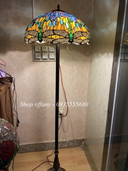 Đèn Sàn Tiffany Hoạ Tiết Chuồn Chuồn Cam.