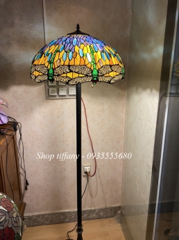 Đèn Sàn Tiffany Hoạ Tiết Chuồn Chuồn Cam.