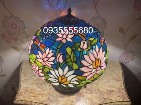 Đèn tiffany hoa sen nấm chuồn cao cấp