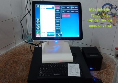 Lắp đặt tận nơi máy tính tiền cho quán ăn vặt - trà sữa Gia Lai