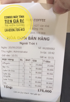 Bán máy tính tiền giá rẻ tại An Giang cho quán coffee