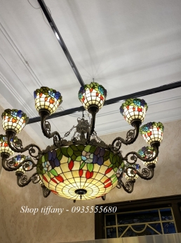 Giao Lưu Đèn Chùm Tiffany 12 Tay Mới Về.