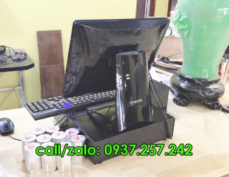Lắp đặt máy tính tiền cảm ứng cho QUÁN CAFE tại Long Xuyên, Châu Đốc