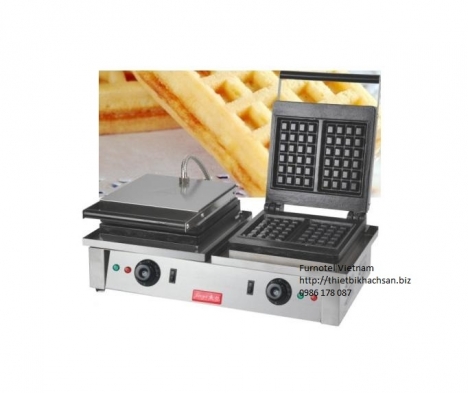 Máy làm bánh waffle vuông đôi