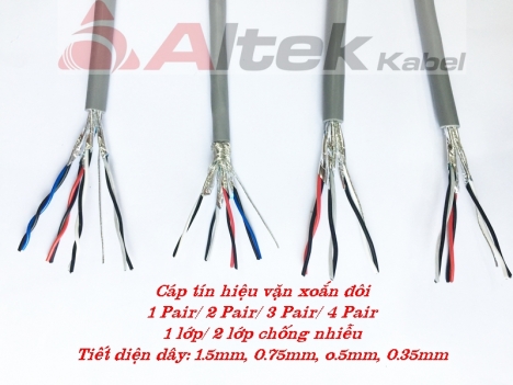 Cáp tín hiệu vặn xoắn 1p22awg có lưới chống nhiễu giá rẻ tại Hà Nội