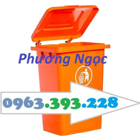Thùng rác nhựa 90L nắp kín, thùng rác 90 Lít công cộng, thùng rác nắp kín, thùng rác 90L