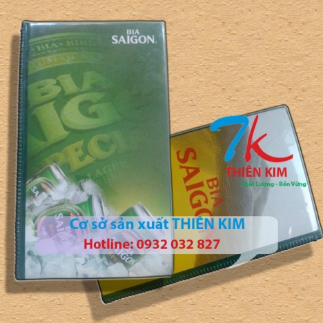 Xưởng sản xuất bìa menu nhà hàng, làm bìa tính tiền da, Nhận cung cấp bìa thối tiền giá rẻ,