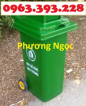 Thùng rác nhựa 120 Lít nắp hở, thùng rác công cộng, thùng rác nắp hở nhựa HDPE