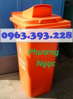Thùng rác nhựa 120 Lít nắp hở, thùng rác công cộng, thùng rác nắp hở nhựa HDPE