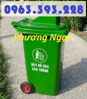 Thùng rác nhựa 240L nắp hở, thùng rác 240 Lít nhựa HDPE, thùng rác nắp hở