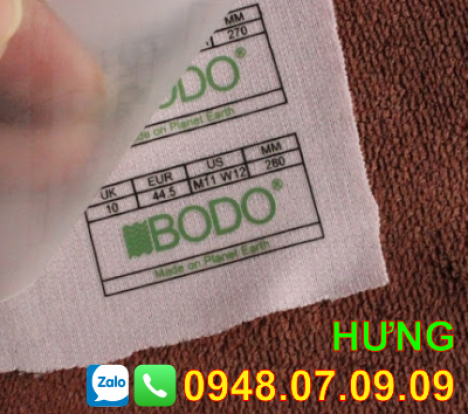 ✅ (Toàn Quốc) Nhãn ép nhiệt, tem ép nhiệt, mác ép nhiệt ✅