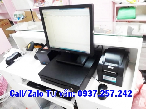 Chuyên lắp đặt trọn bộ máy tính tiền giá rẻ cho shop mỹ phẩm, shop phụ kiện