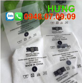 ✅ (Toàn Quốc) Nhãn ép nhiệt, tem ép nhiệt, mác ép nhiệt ✅