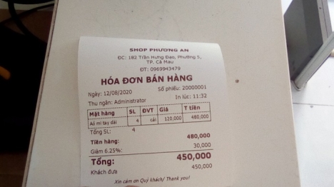 Thanh lý phần mềm bán hàng cho Shop/ Cửa hàng tại Phú Yên giá rẻ