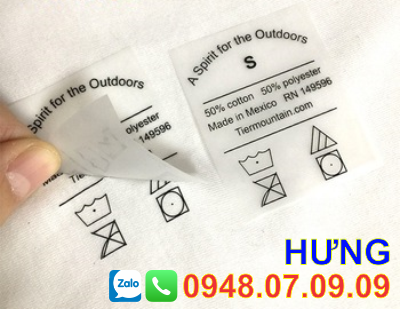 ✅ (Toàn Quốc) Nhãn ép nhiệt, tem ép nhiệt, mác ép nhiệt ✅
