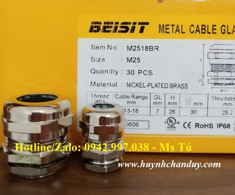 Ốc siết cáp - Cable Glands (nhựa, kim loại, giảm căng)