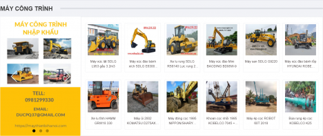 Hanoma.vn ứng dụng mua bán Máy Móc và Thiết Bị hạng nặng
