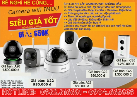 Lắp đặt, bán Camera không dây wifi IP dùng cho Chung cư