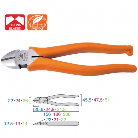 Các sản phẩm của Fujiya vô cùng đa dạng bao gồm: - Các loại kìm: kìm cắt, kìm điện, kìm cắt nhựa, kì