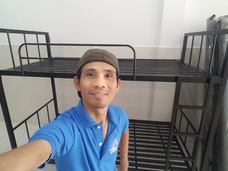 Giường tầng Sắt Giá Rẻ Tại Thủ Đức có bàn viết bảo hành 2 năm