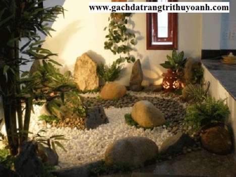 Đá cuội trang trí nội thất, tiểu cảnh sân vườn ngoại thất