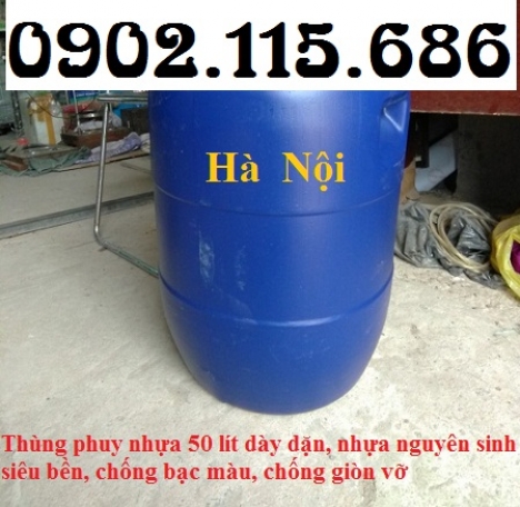 Sản xuất thùng phuy nhựa 50 lít, thùng phuy nhựa 50 lít loại cũ, thùng phuy nhựa 50 lít đựng hóa chấ