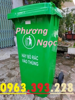 Thùng rác nhựa 120L y tế, thùng rác y tế nhựa HDPE, thùng đựng rác thải y tế 120 Lít