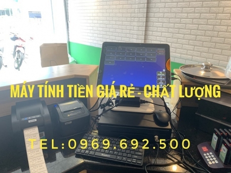 Máy tính tiền cho quán trà trái cây ở Long An giá rẻ