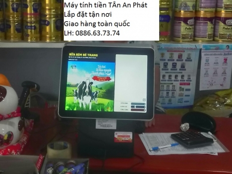 Máy tính tiền 2 màn hình tại Bình Phước cho shop sữa bỉm giá rẻ