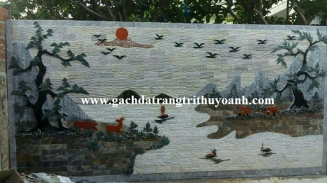 Đá răng lược vàng trang trí tiểu cảnh sân vườn