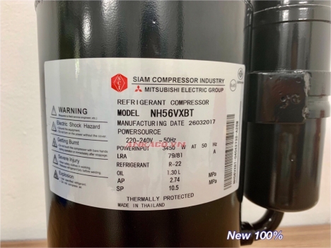 Phân phối block máy nén Mitsubishi 4 hp NH56VXBT giá tốt