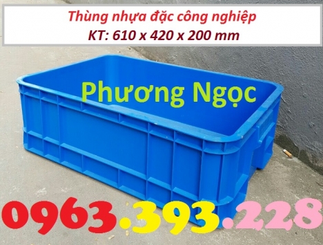 Thùng nhựa đặc B1, sóng nhựa công nghiệp, thùng nhựa có nắp, hộp nhựa đựng linh kiện cao 20