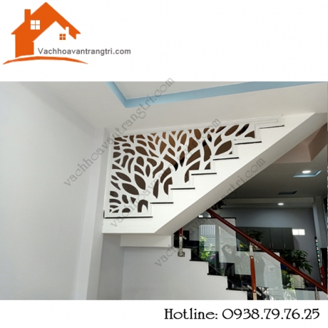 Những mẫu vách ngăn trang trí cầu thang bằng gỗ đẹp